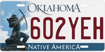 OK license plate 602YEH