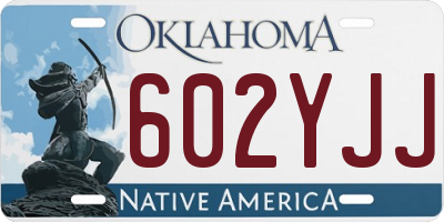 OK license plate 602YJJ