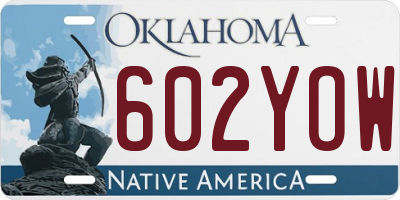 OK license plate 602YOW