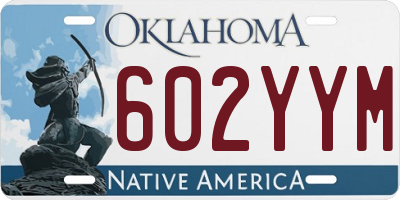 OK license plate 602YYM