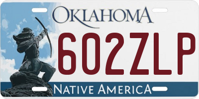 OK license plate 602ZLP