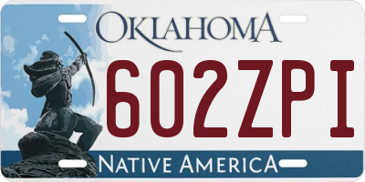 OK license plate 602ZPI