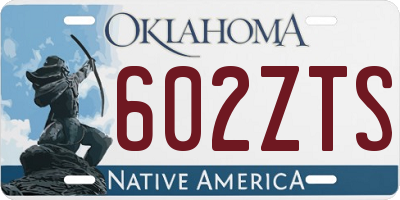 OK license plate 602ZTS