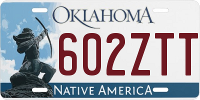 OK license plate 602ZTT