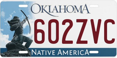OK license plate 602ZVC