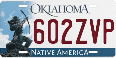 OK license plate 602ZVP