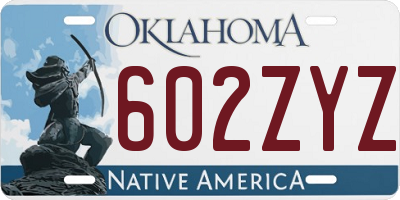 OK license plate 602ZYZ