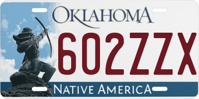 OK license plate 602ZZX