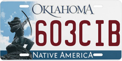 OK license plate 603CIB