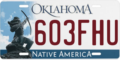 OK license plate 603FHU
