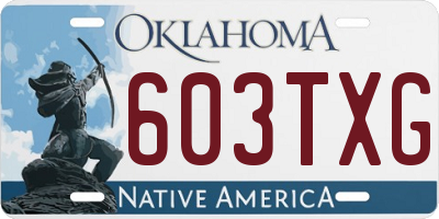 OK license plate 603TXG