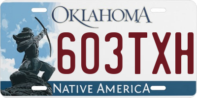 OK license plate 603TXH