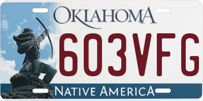 OK license plate 603VFG