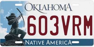 OK license plate 603VRM
