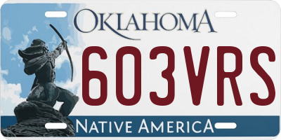 OK license plate 603VRS