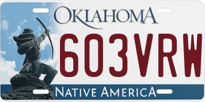 OK license plate 603VRW