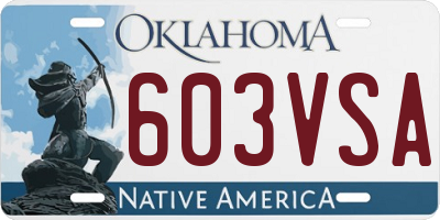 OK license plate 603VSA
