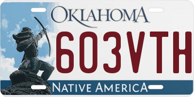 OK license plate 603VTH