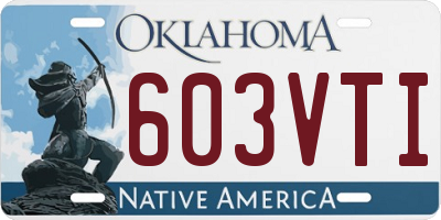 OK license plate 603VTI