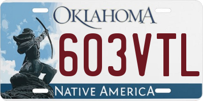 OK license plate 603VTL
