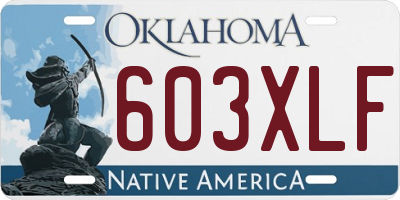 OK license plate 603XLF