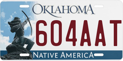 OK license plate 604AAT