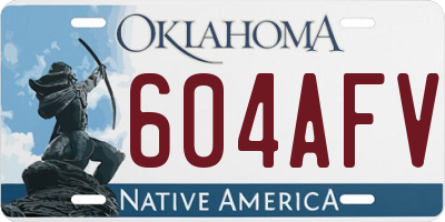 OK license plate 604AFV