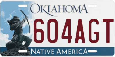 OK license plate 604AGT