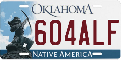 OK license plate 604ALF