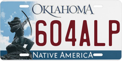 OK license plate 604ALP