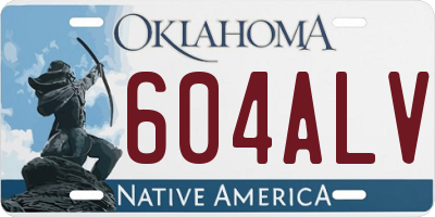 OK license plate 604ALV