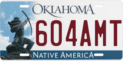 OK license plate 604AMT
