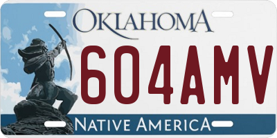 OK license plate 604AMV