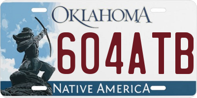 OK license plate 604ATB