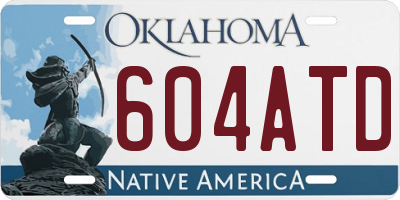 OK license plate 604ATD