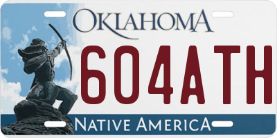 OK license plate 604ATH