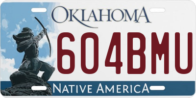 OK license plate 604BMU