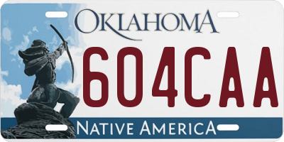 OK license plate 604CAA