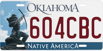 OK license plate 604CBC