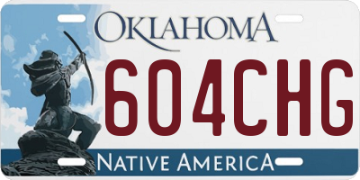 OK license plate 604CHG