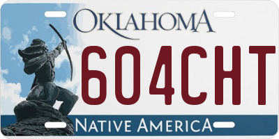 OK license plate 604CHT