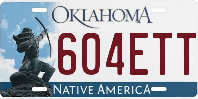 OK license plate 604ETT