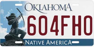 OK license plate 604FHO