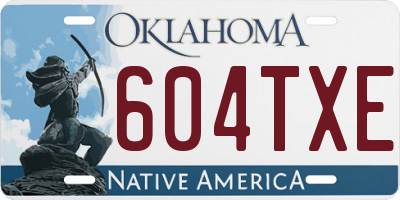 OK license plate 604TXE