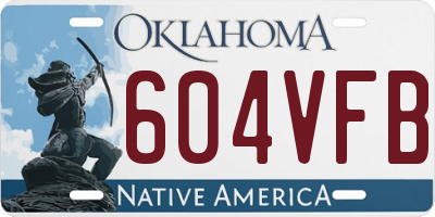 OK license plate 604VFB