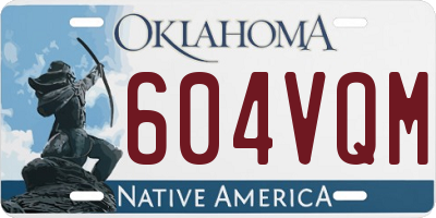 OK license plate 604VQM