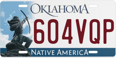 OK license plate 604VQP