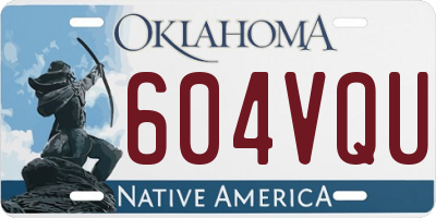 OK license plate 604VQU
