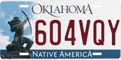 OK license plate 604VQY