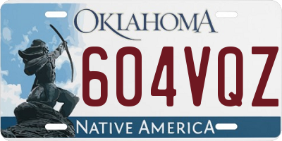 OK license plate 604VQZ